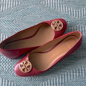 Tory Burch Red and Gold with Iconic Logo
